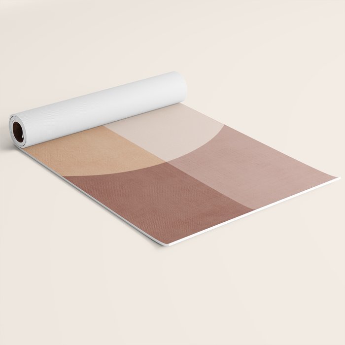 Terracotta Minimalist Artwork with Moon Yoga Mat Gallery Image 2