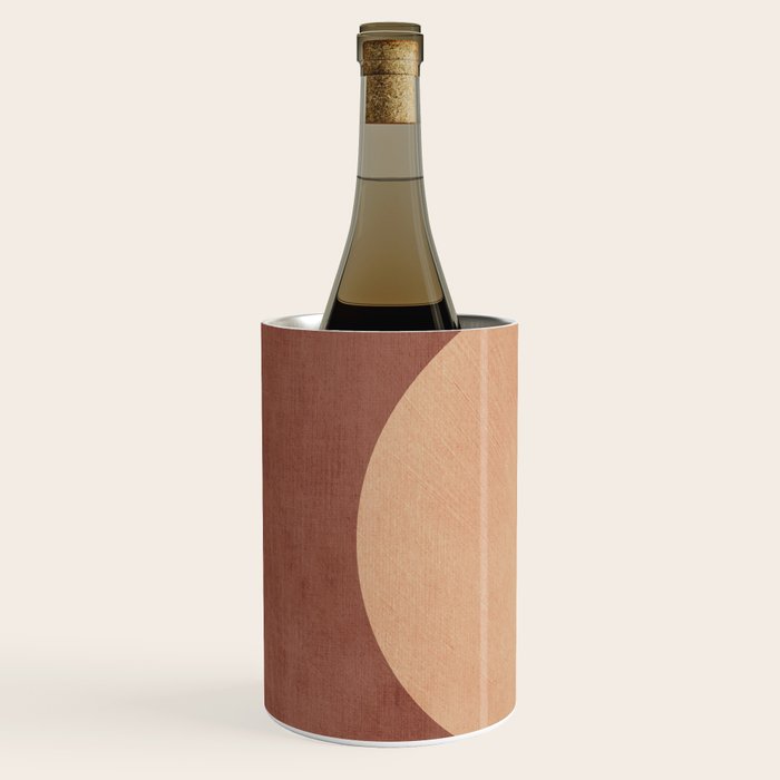 Terracotta Minimalist Artwork with Moon Wine Chiller Gallery Image 2