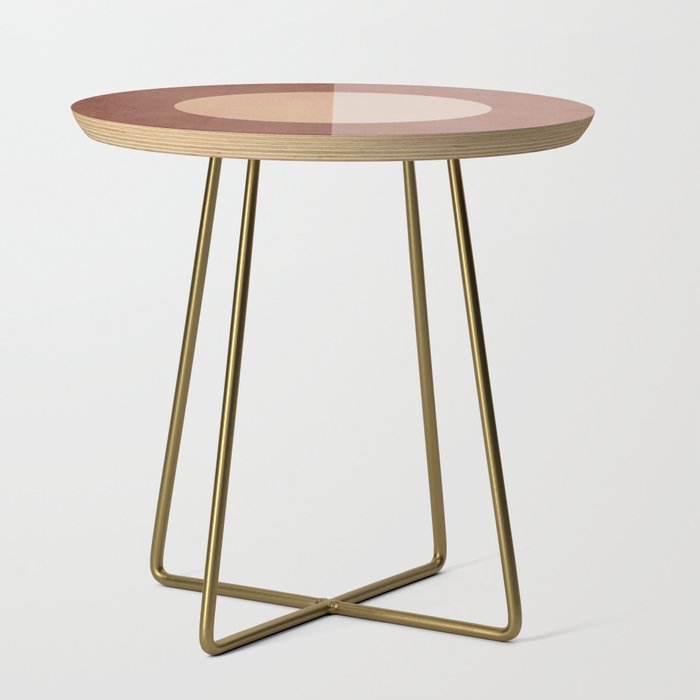 Terracotta Minimalist Artwork with Moon Side Table Gallery Image 1