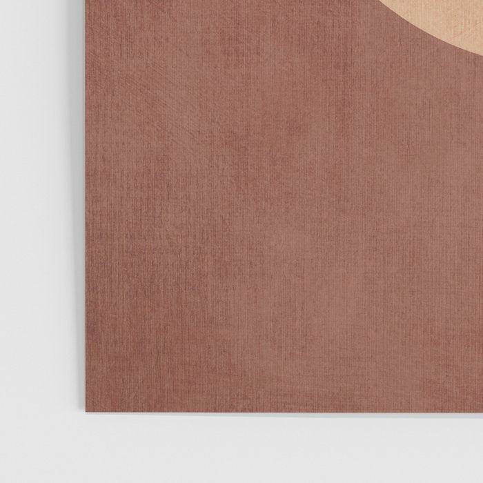 Terracotta Minimalist Artwork with Moon Poster Gallery Image 3