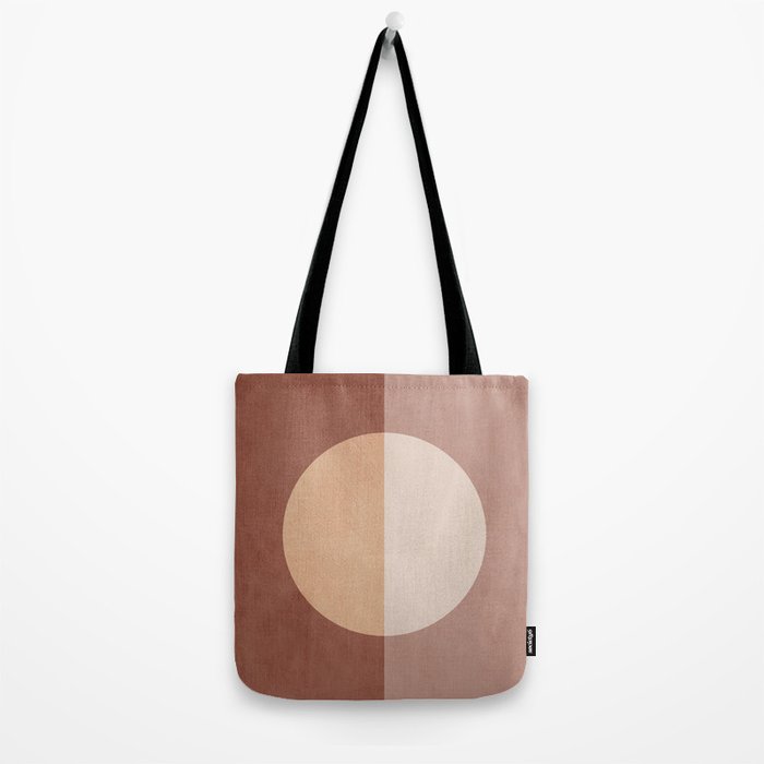 Terracotta Minimalist Artwork with Moon Tote Bag Gallery Image 2