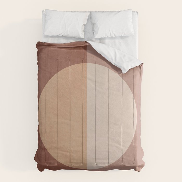 Terracotta Minimalist Artwork with Moon Comforter Gallery Image 6