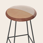 Terracotta Minimalist Artwork with Moon Stool Gallery Image 2