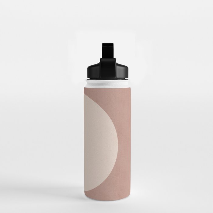 Terracotta Minimalist Artwork with Moon Water Bottle Gallery Image 2