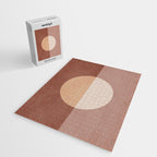 Terracotta Minimalist Artwork with Moon Jigsaw Puzzle Gallery Image 2