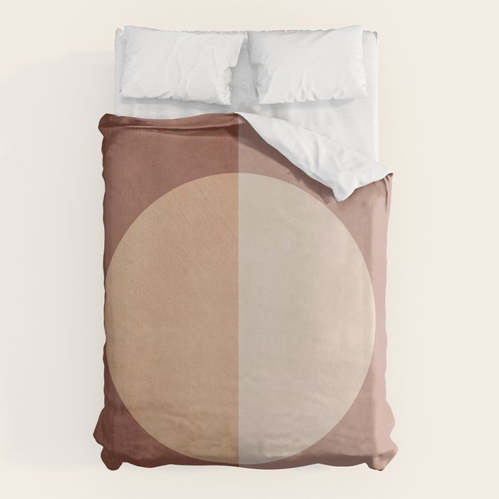Terracotta Minimalist Artwork with Moon Duvet Cover Gallery Image 6