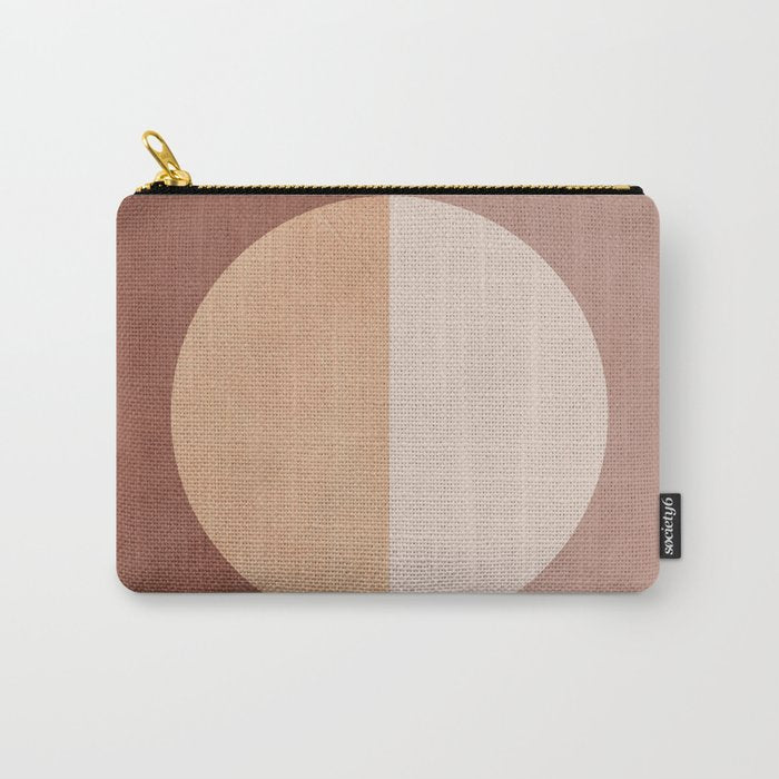 Terracotta Minimalist Artwork with Moon Carry All Pouch Gallery Image 1