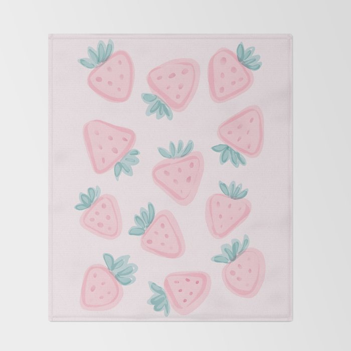 Sweet Strawberries Throw Blanket Gallery Image 2