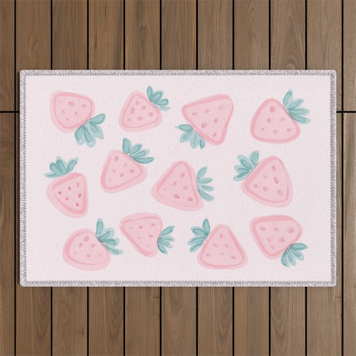 Sweet Strawberries Outdoor Rug Gallery Image 1