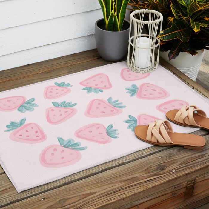 Sweet Strawberries Outdoor Rug Gallery Image 2