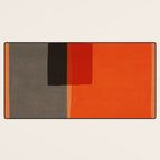 Orange Gray Red Minimalist Abstract Art Desk Mat Gallery Image 3