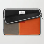 Orange Gray Red Minimalist Abstract Art Laptop Sleeve Gallery Image 2