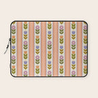 Scandi-Floral Stripes Harvest Laptop Sleeve Gallery Image 1