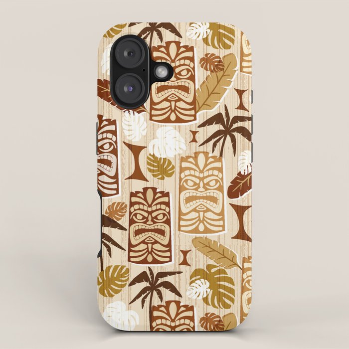 Tiki Time Brown iPhone Case Gallery Image 1