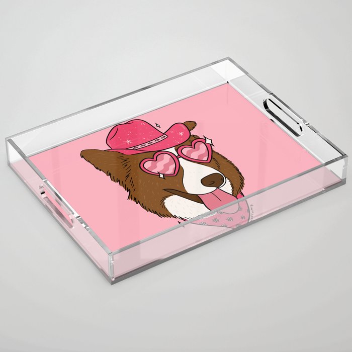 Pink Pony Pup Acrylic Tray Gallery Image 1