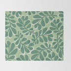 Playful Spring Forest - Green Throw Blanket Gallery Image 2