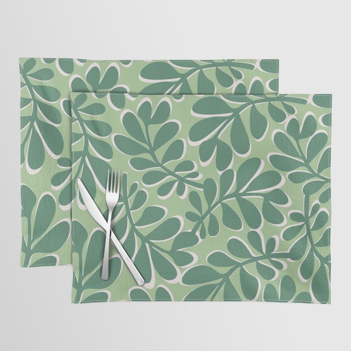 Playful Spring Forest - Green Placemat Gallery Image 1