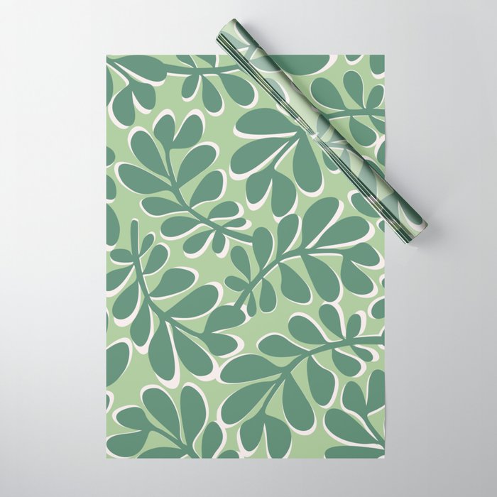 Playful Spring Forest - Green Wrapping Paper Gallery Image 1