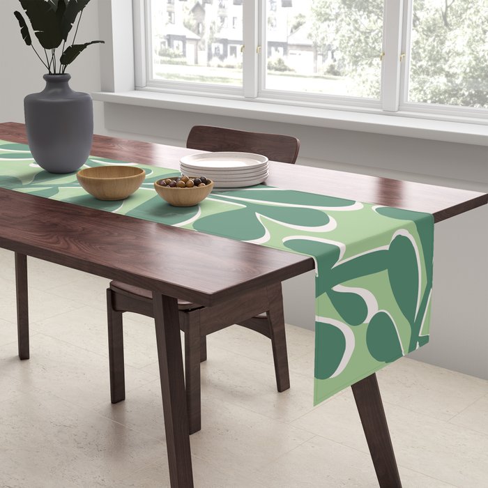 Playful Spring Forest - Green Table Runner Gallery Image 2