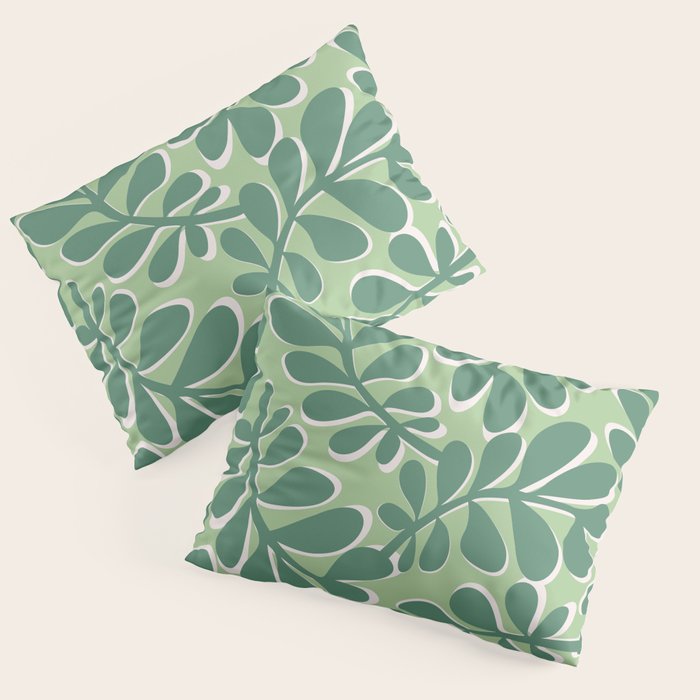 Playful Spring Forest - Green Pillow Sham Gallery Image 3