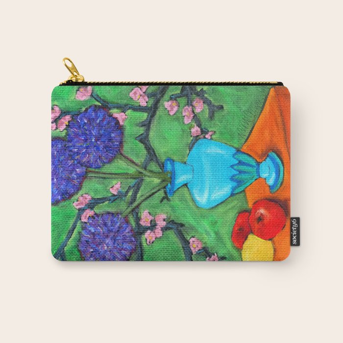 Allium on Orange Table Carry All Pouch Gallery Image 1