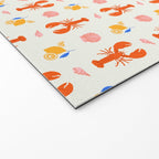 Mediterranean lobster sea food art pattern Welcome Mat Gallery Image 2