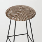 bohemian geometric tiles - brown Stool Gallery Image 2