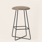 bohemian geometric tiles - brown Stool Gallery Image 1