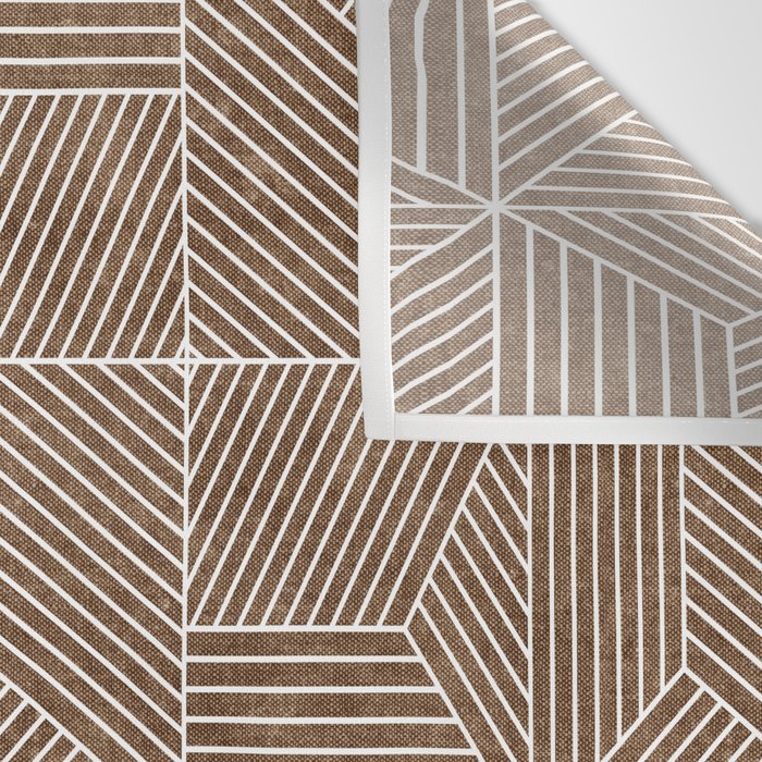 bohemian geometric tiles - brown Wall Tapestry Gallery Image 3