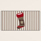 Christmas Stocking Brown And Red Desk Mat Gallery Image 3