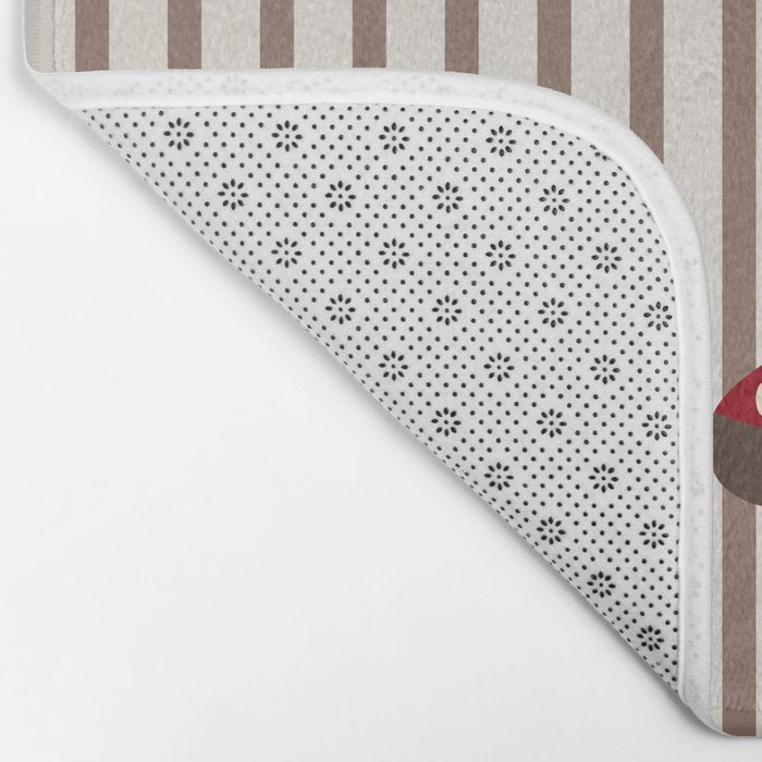 Christmas Stocking Brown And Red Bath Mat Gallery Image 2