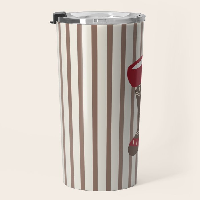 Christmas Stocking Brown And Red Travel Mug Gallery Image 3