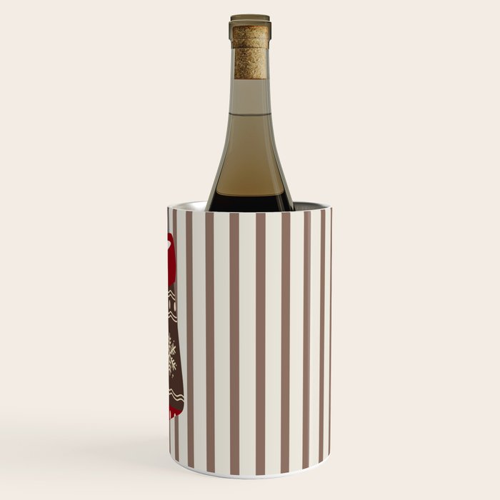Christmas Stocking Brown And Red Wine Chiller Gallery Image 3