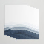 Indigo Abstract Watercolor Mountains Wrapping Paper Gallery Image 3