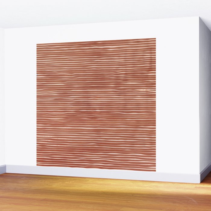 Nomad Terracotta Stripes Wall Mural Gallery Image 2