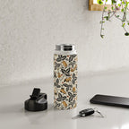 Summer Camping - Black, cream, and gold Water Bottle Gallery Image 4