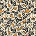Summer Camping - Black, cream, and gold Coffee Mug Gallery Image 2