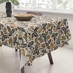 Summer Camping - Black, cream, and gold Tablecloth Gallery Image 3