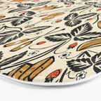 Summer Camping - Black, cream, and gold Bath Mat Gallery Image 3