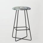 Teal And Grey Triangles Stained Glass Style Stool Gallery Image 1