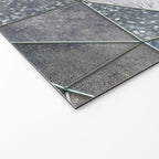 Teal And Grey Triangles Stained Glass Style Welcome Mat Gallery Image 2