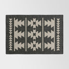 Southwestern Pattern 129 Black and Linen Rug Gallery Image 2