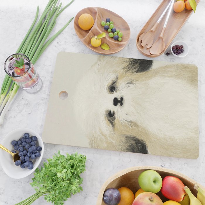 Cute dogs portrait. Wally Cutting Board Gallery Image 2