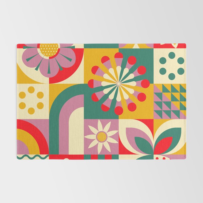 Red Flower  Rug Gallery Image 2