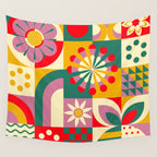 Red Flower  Wall Tapestry Gallery Image 4