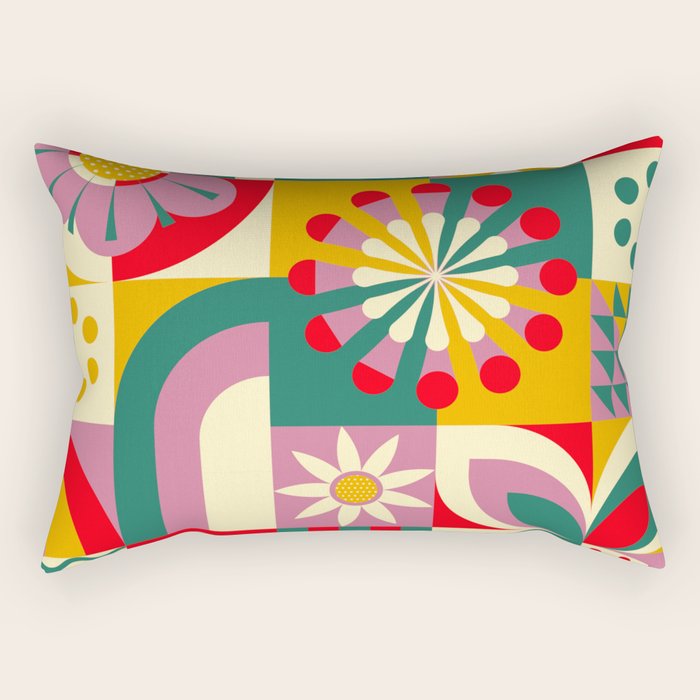 Red Flower  Rectangular Pillow Gallery Image 1