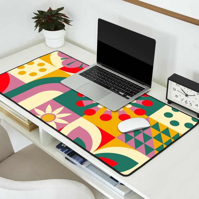 Red Flower  Desk Mat Gallery Image 2