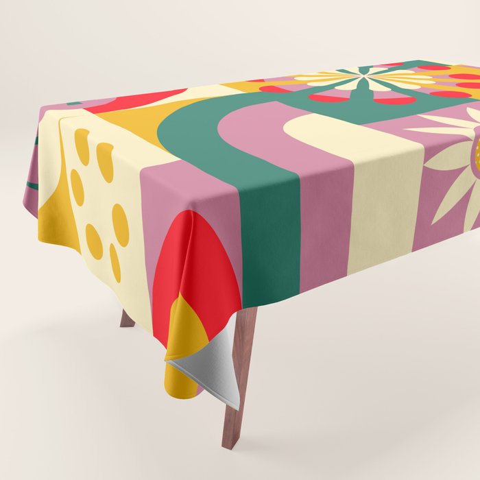 Red Flower  Tablecloth Gallery Image 1