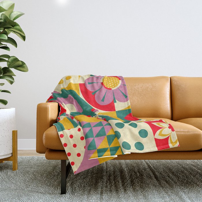 Red Flower  Throw Blanket Gallery Image 1