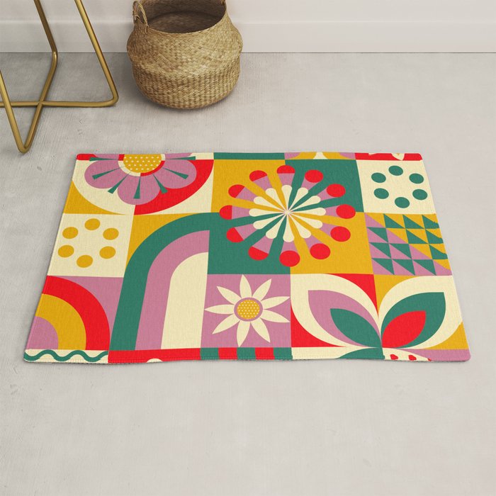 Red Flower  Rug Gallery Image 1